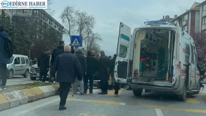 Yaya geçidinde korkutan kaza